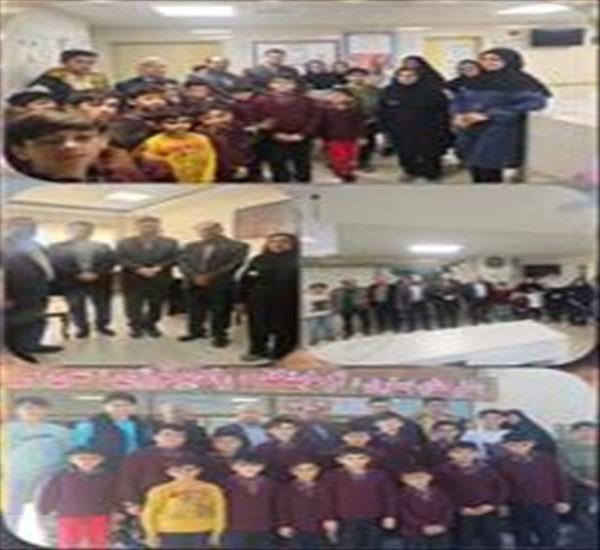 حضور و تبریک مدیریت و معاونت و دانش آموزان مدرسه امام علی (ع) و تجلیل از زحمات پرستار های عزیز با اهدای شاخه گل و هدایا